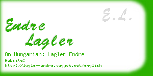 endre lagler business card